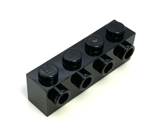 Brick, Modified 1x4 with Studs on Side, Part# 30414 Part LEGO® Black 1 Part