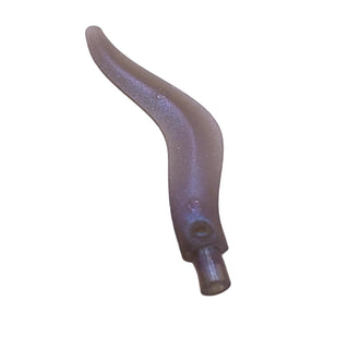 Wave Rounded Curved Single with Bar End (Flame, Sword), Part# 69858 Part LEGO® Satin Trans-Brown