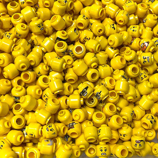 Bulk LEGO® Minifigure Heads Bulk LEGO® Pack of 10 heads Yellow