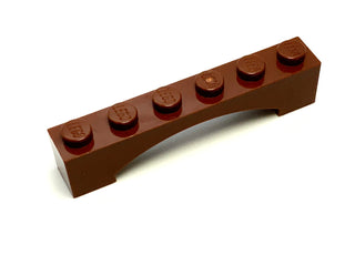 Arch 1x6 Raised Arch, Part# 92950 Part LEGO® Reddish Brown  