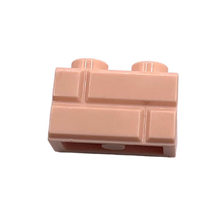 Brick, Modified 1x2 with Masonry Profile, Part# 98283 Part LEGO® Light Nougat 1 Part