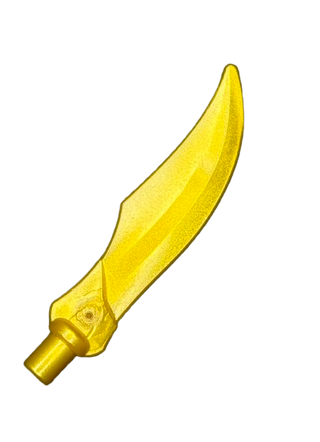Minifigure, Weapon Sword Curved Blade with Bar, Part #37341a Part LEGO® Pearl Gold
