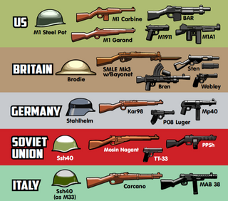 WWII WEAPONS PACK V4 Custom, Accessory Brickarms