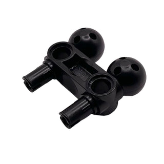 Technic, Pin Connector Perpendicular 3L with 2 Pins and 2 Ball Joints, Part# 90630 Part LEGO® Black