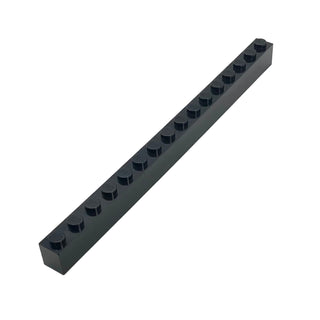 Brick 1x16, Part# 2465 Part LEGO® Black 1 Part