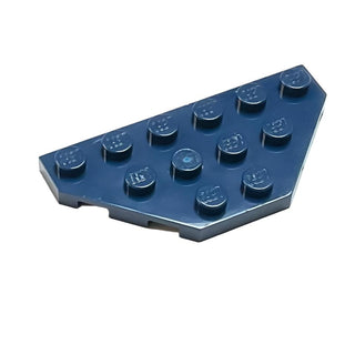 Wedge, Plate 3x6 Cut Corners, Part# 2419 Part LEGO® Dark Blue