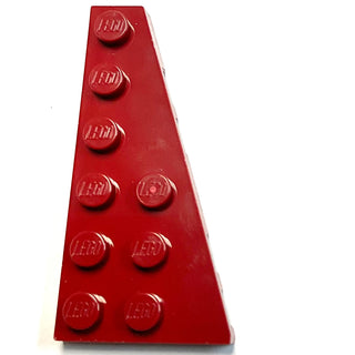 Wedge, Plate 6 x 3 Right, Part# 54383 Part LEGO® Dark Red