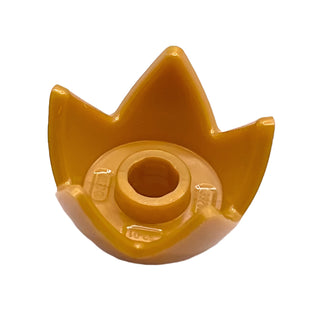 Minifigure, Headgear Crown Eggshell with 5 Points and Center Stud, Part# 39262 Part LEGO® Pearl Gold