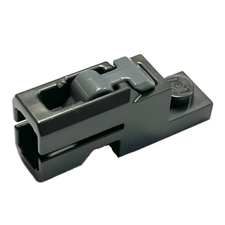 Projectile Launcher, 1 x 2 Mini Blaster / Tile Shooter with Dark Bluish Gray Trigger (69754 / 69755), Part# 69754c01 Part LEGO® Dark Pearl Gray