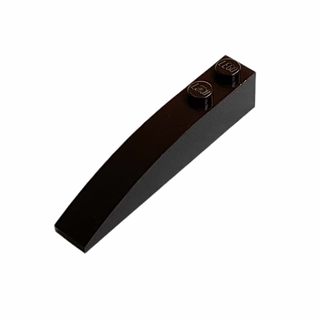 Slope Curved 6x1, Part# 42022 Part LEGO® Dark Brown