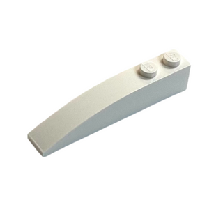 Slope Curved 6x1, Part# 42022 Part LEGO® White