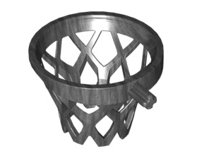 Sports Basketball Net with Axle, Parts# 11641 Part LEGO® Pearl Dark Gray  