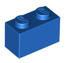 Brick 1x2, Part# 3004 and 3065 Part LEGO® Blue 1 Part