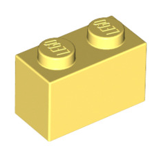 Brick 1x2, Part# 3004 and 3065 Part LEGO® Bright Light Yellow 1 Part