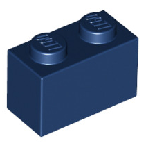 Brick 1x2, Part# 3004 and 3065 Part LEGO® Dark Blue 1 Part