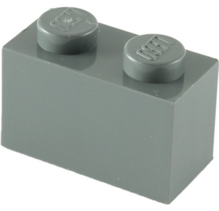 Brick 1x2, Part# 3004 and 3065 Part LEGO® Dark Bluish Gray 1 Part