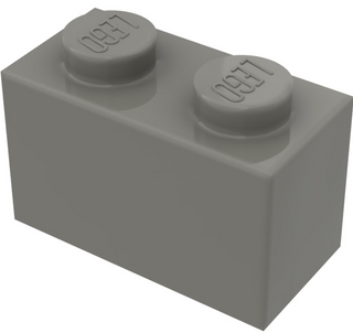 Brick 1x2, Part# 3004 and 3065 Part LEGO® Dark Gray 1 Part