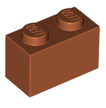 Brick 1x2, Part# 3004 and 3065 Part LEGO® Dark Orange 1 Part