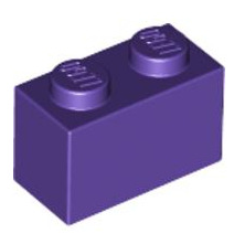 Brick 1x2, Part# 3004 and 3065 Part LEGO® Dark Purple 1 Part