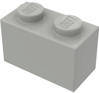 Brick 1x2, Part# 3004 and 3065 Part LEGO® Light Gray 1 Part