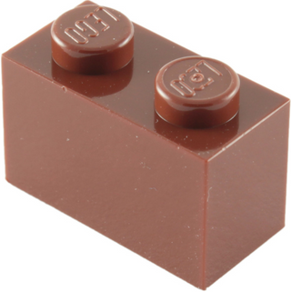 Brick 1x2, Part# 3004 and 3065 Part LEGO® Reddish Brown 1 Part
