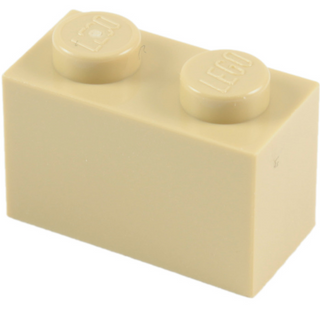 Brick 1x2, Part# 3004 and 3065 Part LEGO® Tan 1 Part