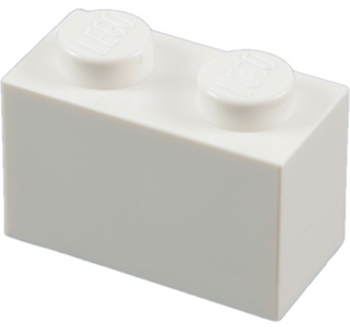 Brick 1x2, Part# 3004 and 3065 Part LEGO® White 1 Part