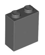 Brick 1x2x2 with Inside Axle Holder, Part# 3245b Part LEGO® Dark Bluish Gray