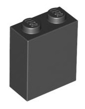 Brick 1x2x2 with Inside Stud Holder, Part# 3245c Part LEGO® Black