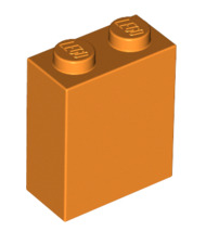 Brick 1x2x2 with Inside Stud Holder, Part# 3245c Part LEGO® Orange