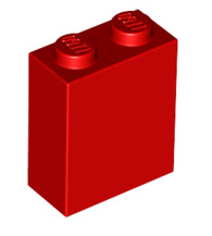 Brick 1x2x2 with Inside Stud Holder, Part# 3245c Part LEGO® Red