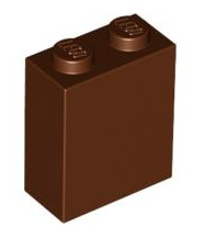Brick 1x2x2 with Inside Stud Holder, Part# 3245c Part LEGO® Reddish Brown
