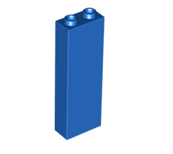 Brick 1x2x5 - Blocked Open Studs or Hollow Studs, Part# 2454 Part LEGO® Blue 1 Part