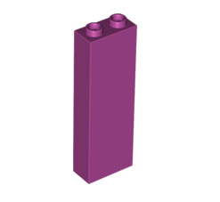 Brick 1x2x5 - Blocked Open Studs or Hollow Studs, Part# 2454 Part LEGO® Magenta 1 Part