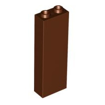 Brick 1x2x5 - Blocked Open Studs or Hollow Studs, Part# 2454 Part LEGO® Reddish Brown 1 Part
