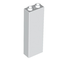 Brick 1x2x5 - Blocked Open Studs or Hollow Studs, Part# 2454 Part LEGO® White 1 Part
