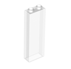 Brick 1x2x5 without Side Supports, Part# 46212 Part LEGO® Trans-Clear