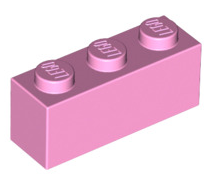 Brick 1x3, Part# 3622 Part LEGO® Bright Pink  