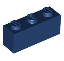 Brick 1x3, Part# 3622 Part LEGO® Dark Blue