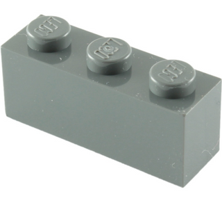 Brick 1x3, Part# 3622 Part LEGO® Dark Bluish Gray