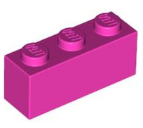 Brick 1x3, Part# 3622 Part LEGO® Dark Pink