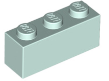 Brick 1x3, Part# 3622 Part LEGO® Light Aqua