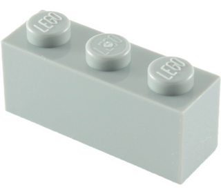Brick 1x3, Part# 3622 Part LEGO® Light Bluish Gray