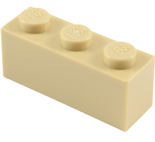 Brick 1x3, Part# 3622 Part LEGO® Tan  