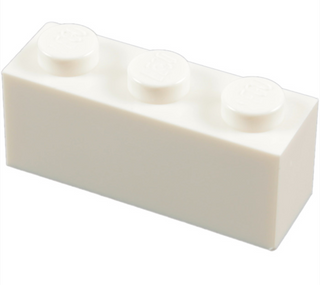 Brick 1x3, Part# 3622 Part LEGO® White
