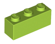 Brick 1x3, Part# 3622 Part LEGO® Lime