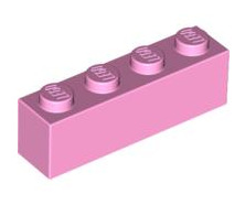 Brick 1x4, Part# 3010 Part LEGO® Bright Pink  