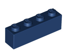 Brick 1x4, Part# 3010 Part LEGO® Dark Blue