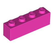 Brick 1x4, Part# 3010 Part LEGO® Dark Pink  