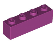 Brick 1x4, Part# 3010 Part LEGO® Magenta